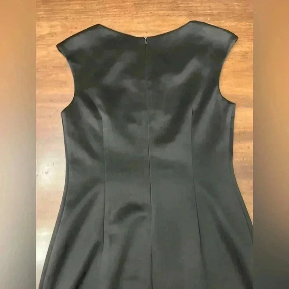 2/$12 Connected Apparel Dress Size 6 Black Pink Textured Stripes Shiny Knit - Picture 8 of 13